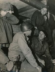 American and French troops take a break, c.1940s. Creator: Unknown