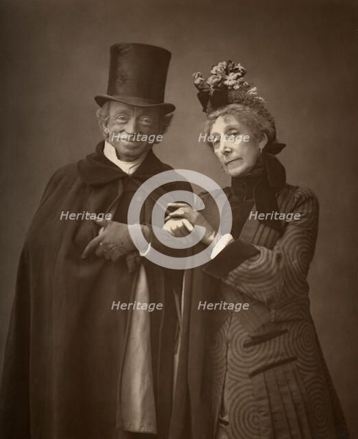 American actors James Lewis and Ann Gilbert in 'A Night Off', 1886. Artist: Barraud