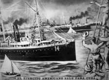 American army leaves for Cuba, (1898), 1920s