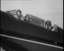American Aviator Charles Augustus Lindbergh and His Wife Anne Morrow Lindbergh on Their Air..., 1930 Creator: British Pathe Ltd