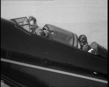 American Aviator Charles Augustus Lindbergh and His Wife Anne Morrow Lindbergh on Their Air..., 1930 Creator: British Pathe Ltd