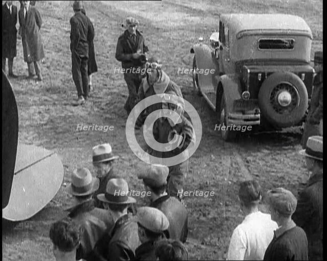 American Aviator Charles Augustus Lindbergh and His Wife Anne Morrow Lindbergh Wearing..., 1930s. Creator: British Pathe Ltd.
