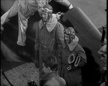 American Aviator Charles Augustus Lindbergh and His Wife Anne Morrow Lindbergh Wearing..., 1930s. Creator: British Pathe Ltd