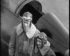 American Aviator Charles Augustus Lindbergh and His Wife Anne Morrow Lindbergh Wearing..., 1930s. Creator: British Pathe Ltd