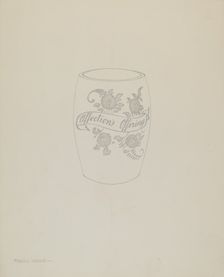 American "Bohemian" Glass Mug, 1935/1942. Creator: Frank M Keane
