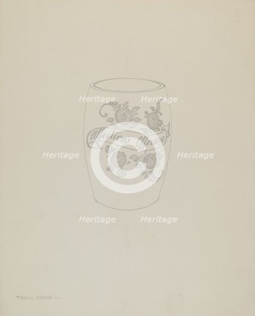 American "Bohemian" Glass Mug, 1935/1942. Creator: Frank M Keane.