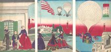 American Balloon Ascension (Amerikakoku), 1867. Creator: Utagawa Yoshitora