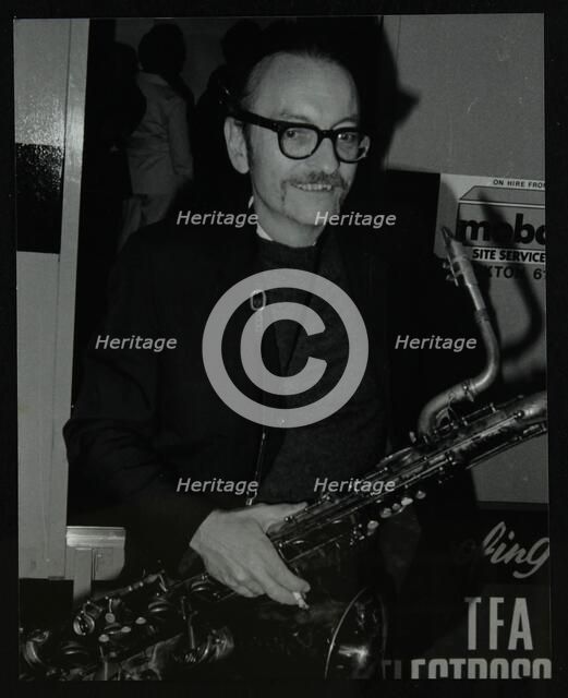 American baritone saxophonist Pepper Adams at the Newport Jazz Festival, Middlesbrough, July 1978. Artist: Denis Williams