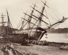 American Barque "Jane Tudor," Conway Bay, ca. 1855. Creator: David Johnson