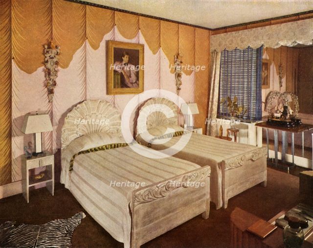 'American bedroom with modern interpretation for George G. Frelinghuysen, Jr.', 1941 Creator: Unknown.