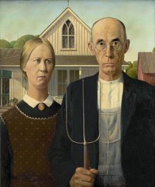 American Gothic, 1930. Creator: Wood, Grant (1891-1942)