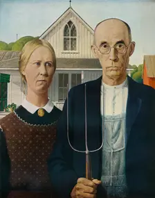 American Gothic 1930. Artist: Grant DeVolson Wood