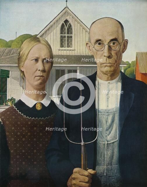 'American Gothic', 1930. Artist: Grant DeVolson Wood.