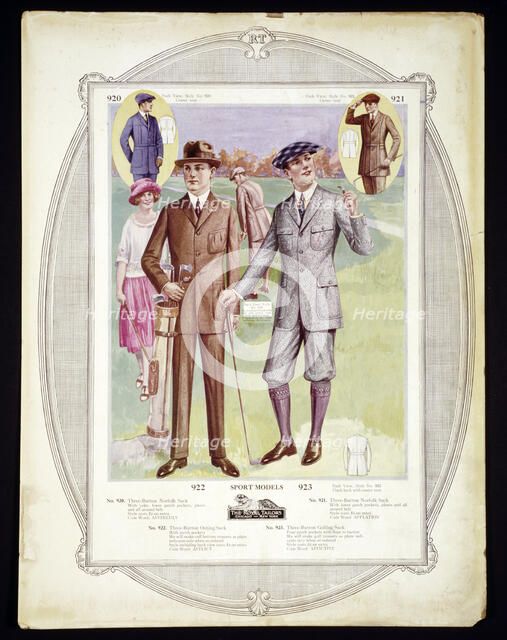 American golf fashion plate, c1910. Artist: Unknown