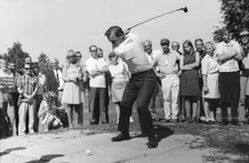 American golfer Arnold Palmer playing at Lidingö Golf Club, Sweden, 1968. Creator: Unknown