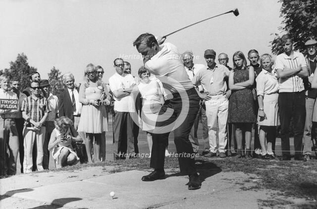 American golfer Arnold Palmer playing at Lidingö Golf Club, Sweden, 1968. Artist: Unknown