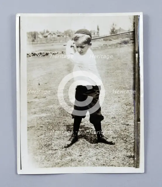 American golfer Bobby Jones playing as a young child, c1909.  Creator: Unknown.
