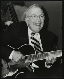 American guitarist Bucky Pizzarelli at The Fairway, Welwyn Garden City, Hertfordshire, 2000. Creator: Denis Williams