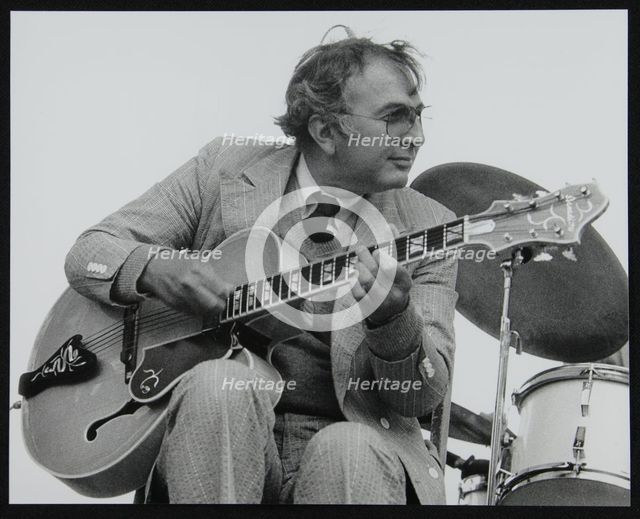 American guitarist Bucky Pizzarelli on stage at the Capital Radio Jazz Festival, London, 1979. Artist: Denis Williams
