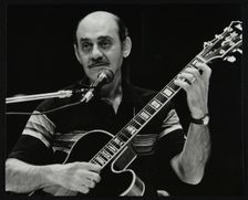 American guitarist Joe Pass playing at the Shaw Theatre, London, 31 July 1982. Creator: Denis Williams