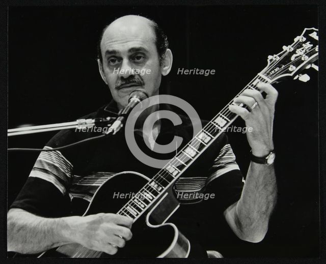 American guitarist Joe Pass playing at the Shaw Theatre, London, 31 July 1982. Creator: Denis Williams.