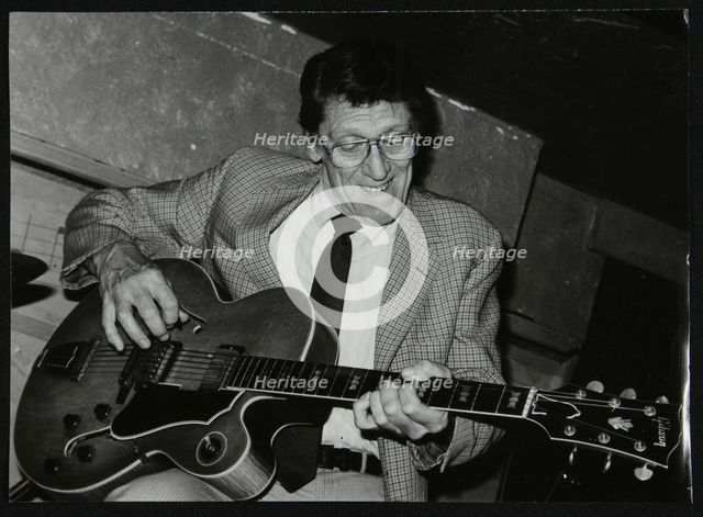 American guitarist Tal Farlow performing at the Bell Inn, Codicote, Hertfordshire, 1986. Artist: Denis Williams