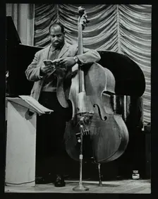 American double bassist Eddie Jones, Welwyn Garden City Cinema, Hertfordshire, 29 September 1967. Creator: Denis Williams