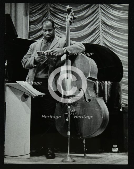 American double bassist Eddie Jones, Welwyn Garden City Cinema, Hertfordshire, 29 September 1967. Creator: Denis Williams.