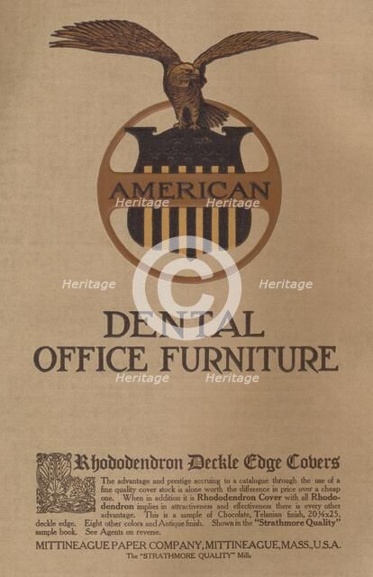 'American Dental Office Furniture - Rhododendron Deckle Cage Covers', 1909. Creators: Unknown, Wright & Joys.