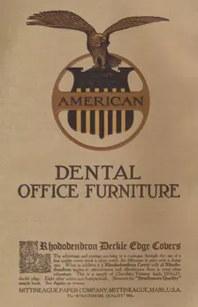 American Dental Office Furniture - Rhododendron Deckle Cage Covers 1909. Creators: Unknown, Wright & Joys