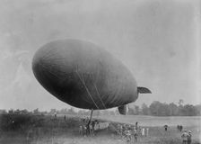 American dirigible, "blimp" type, between c1915 and c1920. Creator: Bain News Service