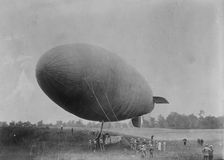 American dirigible, "blimp" type, between c1915 and c1920. Creator: Bain News Service