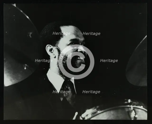 American drummer Billy Higgins at the Bracknell Jazz Festival, Berkshire, 1983. Creator: Denis Williams.