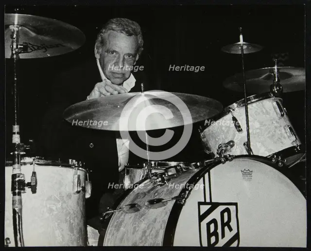 American drummer Buddy Rich playing at the Royal Festival Hall, London, June 1985. Creator: Denis Williams.