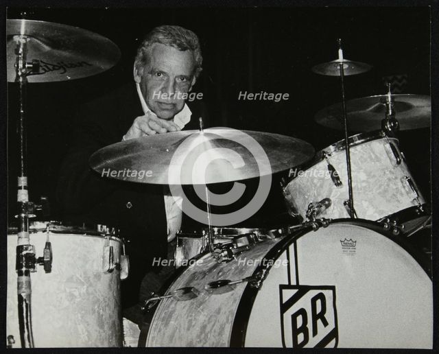 American drummer Buddy Rich playing at the Royal Festival Hall, London, June 1985. Creator: Denis Williams.