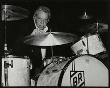 American drummer Buddy Rich playing at the Royal Festival Hall, London, June 1985. Creator: Denis Williams