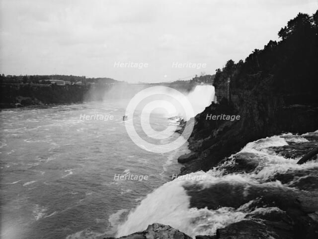 American Falls from Goat Island, between 1880 and 1897. Creator: Unknown.