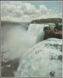 American Falls from Goat Island, c1912. Creator: William H. Jackson