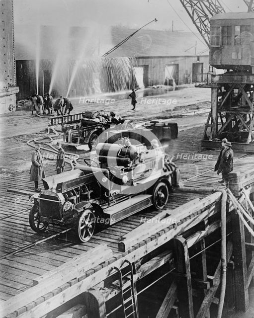 American Firemen, Bassens, 1919. Creator: Bain News Service.