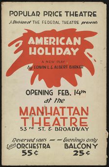 American Holiday, New York, 1936. Creator: Unknown