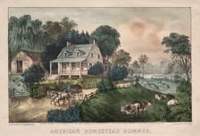 American Homestead, Summer, 1869. Creator: James Merritt Ives (American, 1824-1895), and ; Nathaniel Currier (American, 1813-1888)