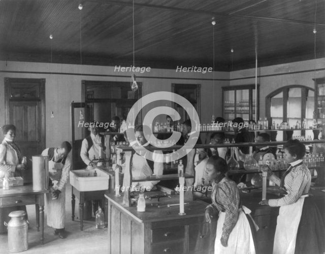 American Indian and African American students at Hampton Institute, Hampton, Va., 1900(?) Creator: Frances Benjamin Johnston.