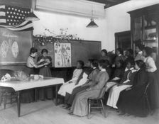 American Indian and African American students at Hampton Institute, Hampton, Va. 1900(?). Creator: Frances Benjamin Johnston