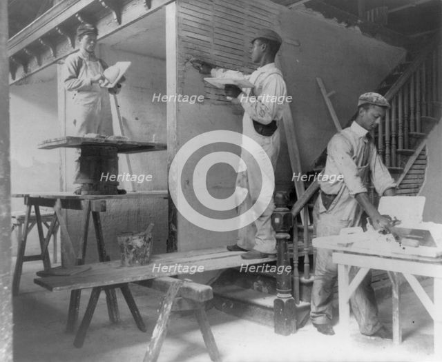 American Indian and African American students at Hampton Institute, Hampton, Va., 1900(?). Creator: Frances Benjamin Johnston.