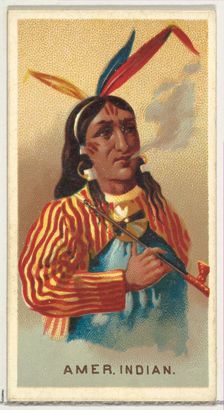 American Indian, from World's Smokers series (N33) for Allen & Ginter Cigarettes, 1888. Creator: Allen & Ginter