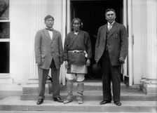 American Indians - Chief Yukeoma [centre], 1911. Creator: Harris & Ewing