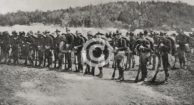 American infantry troops, Cuba, Spanish-American War, 1898. Creator: Unknown.