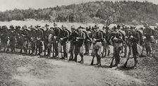 American infantry troops, Cuba, Spanish-American War, 1898. Creator: Unknown