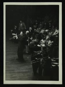 American jazz legend Sidney Bechet in concert at Colston Hall, Bristol, 1956. Creator: Denis Williams