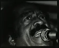 American jump blues singer Jimmy Witherspoon performing at The Bell, Codicote, Hertfordshire, 1981. Creator: Denis Williams